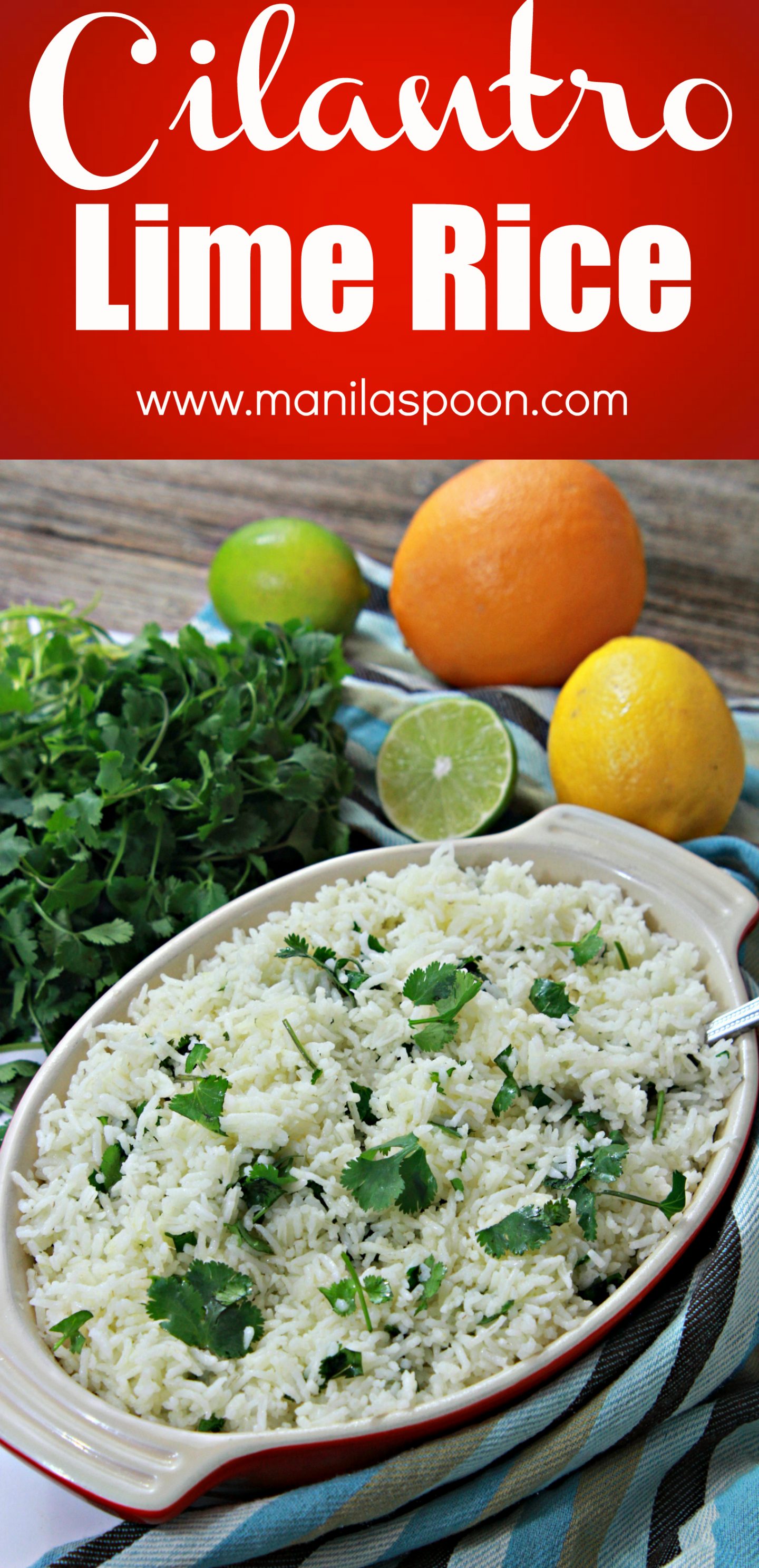 A combination of citrus juices make this Cilantro Lime Rice so tasty without being too tangy - so perfectly balanced. Everyone loves this and it's one of my oft-requested recipes! Easy to make, too!! #cilantro #lime #rice #cilantrolimerice