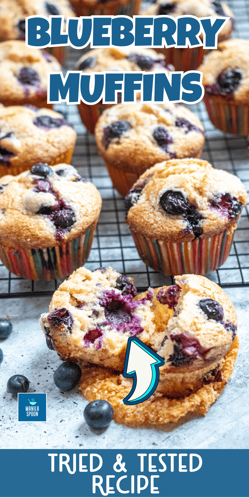 bakery-style blueberry muffins
