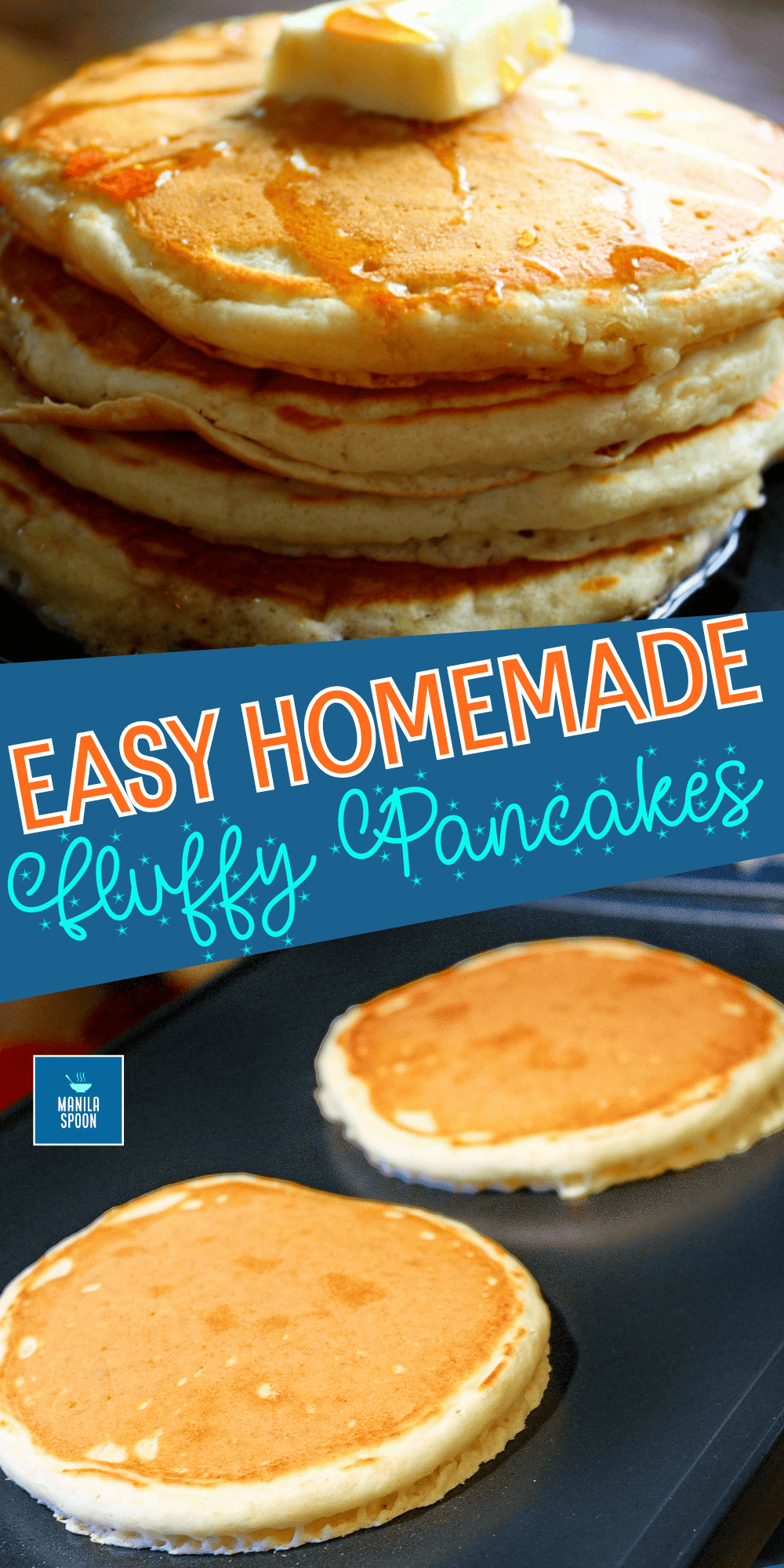 Why buy the mix when you can easily make your pancakes to look like these? Tried and tested deliciousness - Why buy the mix when you can easily make your pancakes to look like these? Tried and tested deliciousness - Easy Homemade Fluffy Pancakes! #fluffypancakes #easyfluffypancakes #easypancakerecipes #pancakesfromscratch | manilaspoon.com