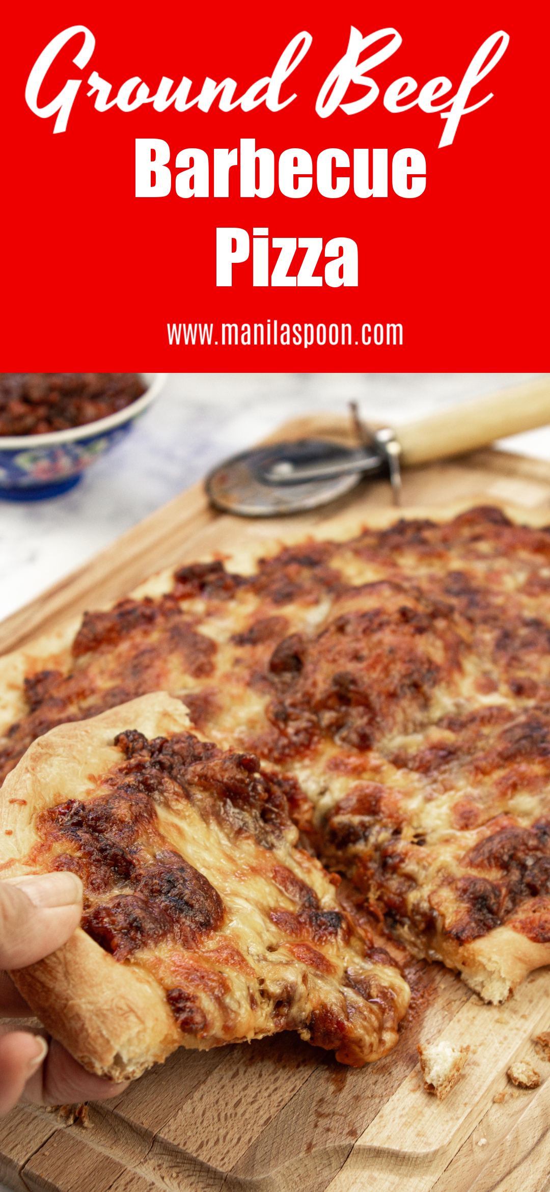 Ground Beef Barbecue Pizza