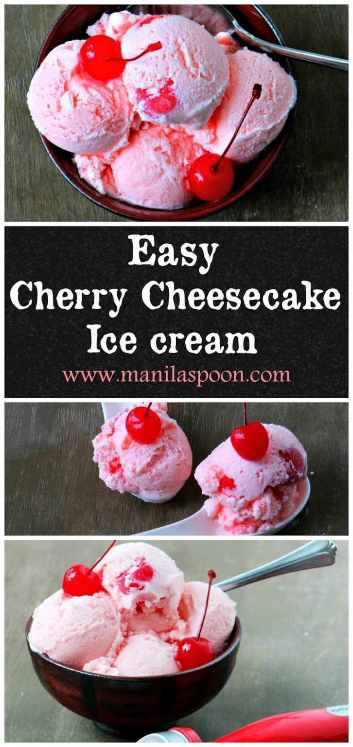 Cherry Cheesecake Ice Cream Manila Spoon
