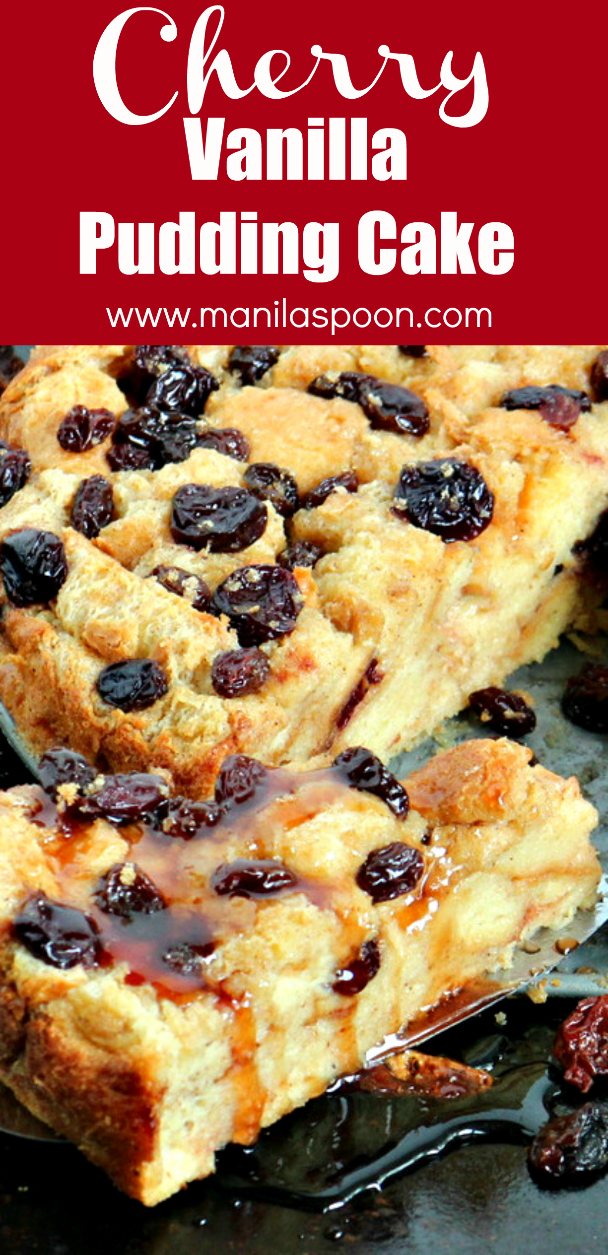Utterly buttery and loaded with fruits, this vanilla-flavored bread pudding cake is the yummiest breakfast or brunch treat! Use cherries, cranberries or your favorite dried berries to personalize it.