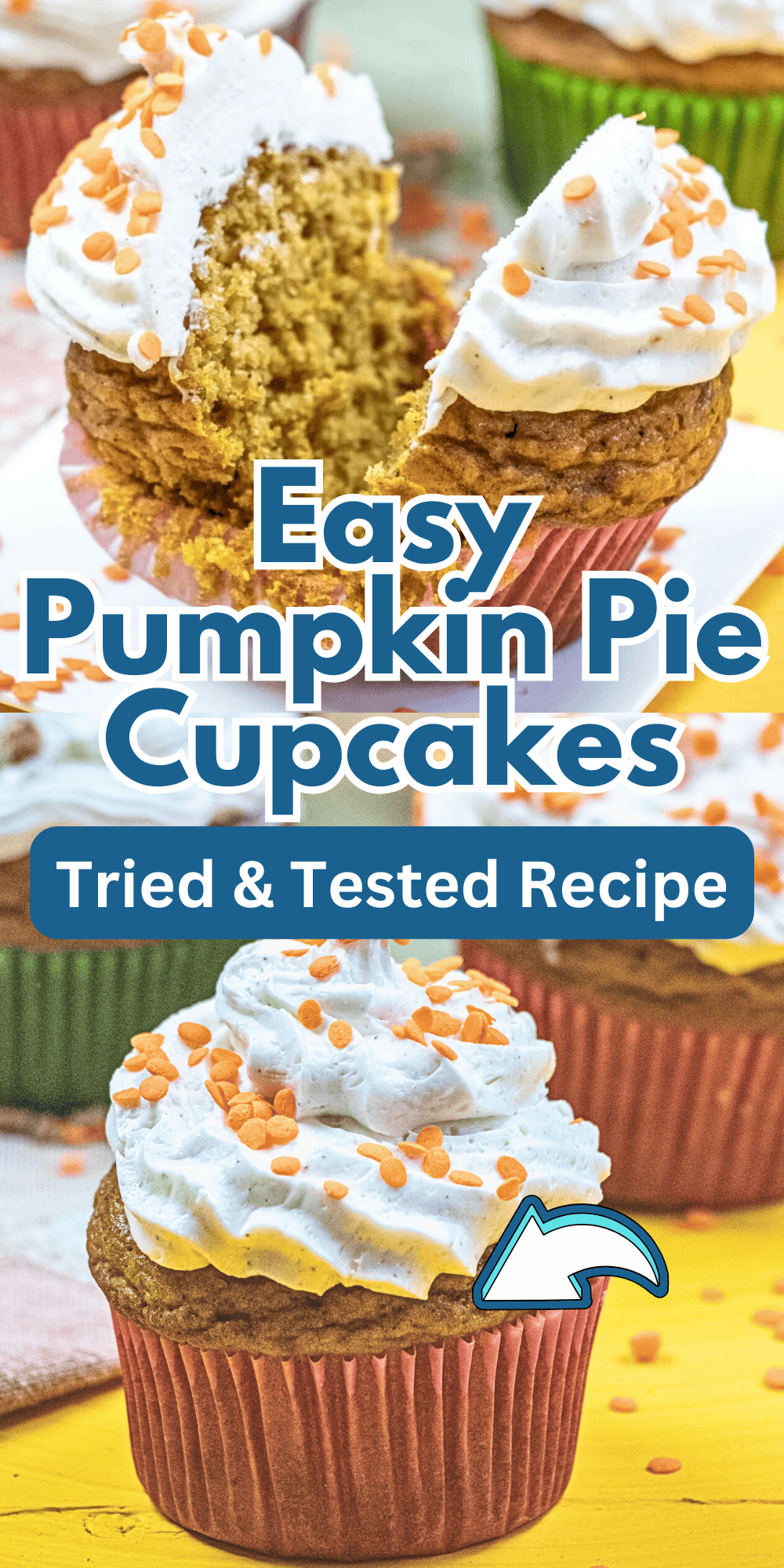 Pumpkin Pie Cupcakes Image pin