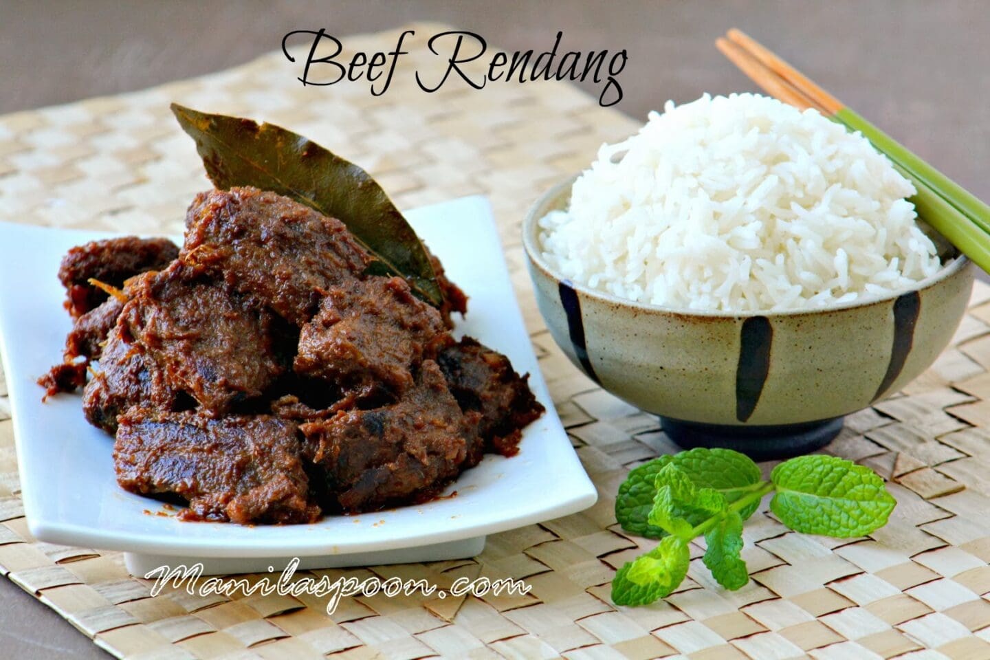 This classic Indonesian beef stew is slowly cooked in coconut milk and spices until the meat is melt-in-your-mouth tender, caramelized, and super-tasty! Seriously, the best beef curry ever – Beef Rendang.
