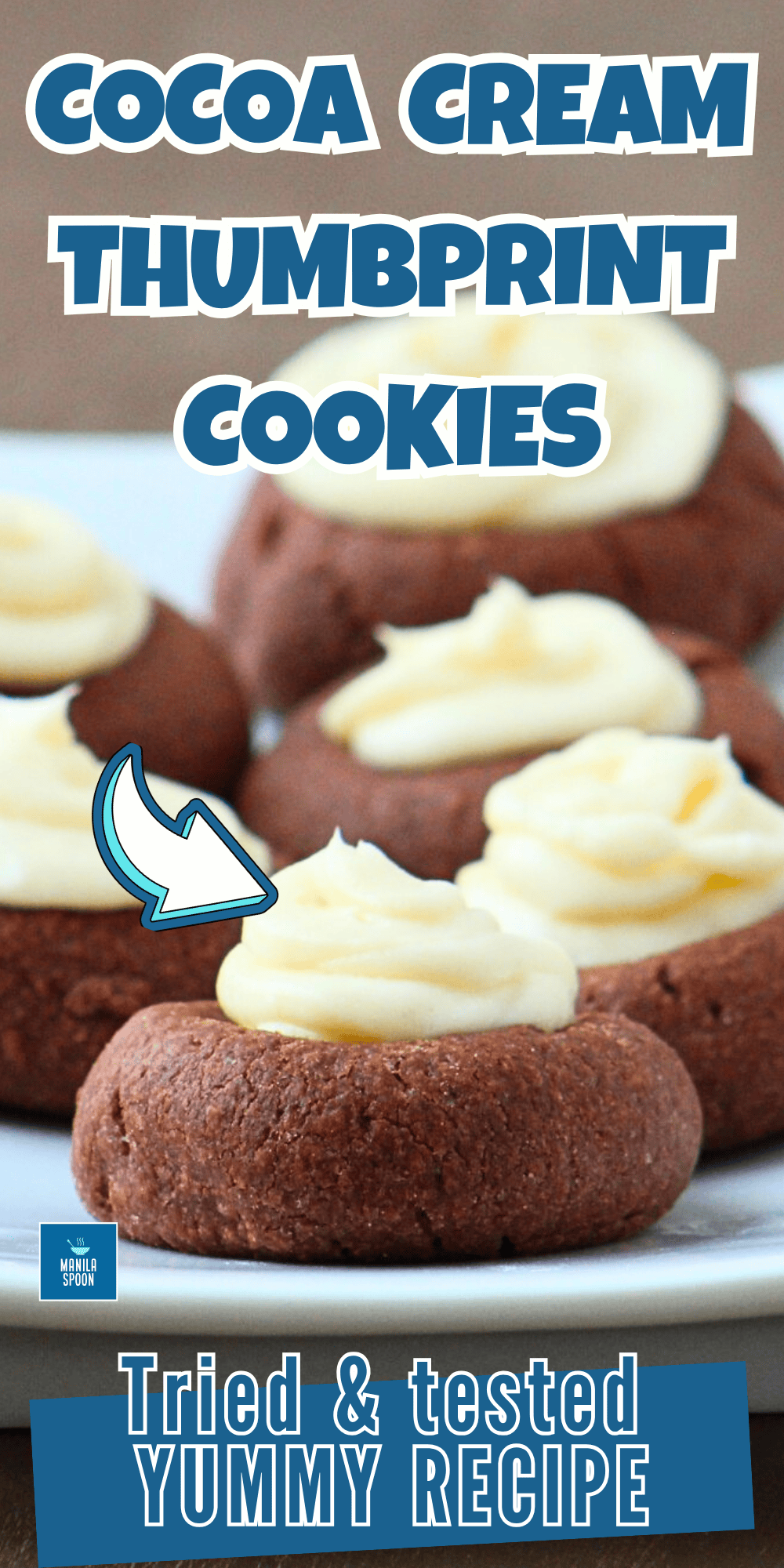 Deliciously creamy and chocolaty – these Cocoa Cream Thumbprint Cookies are little bites of sweetness that are like heaven in your mouth. These chocolate cookies make a great holiday gift for Christmas and beyond. Easy recipe for dessert that you'll make time and time again!