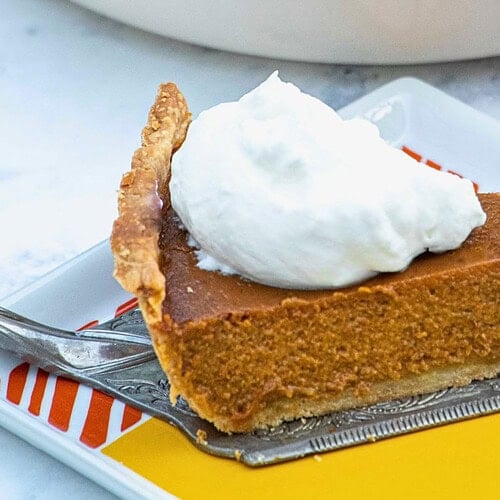 Classic Pumpkin Pie with Molasses slice
