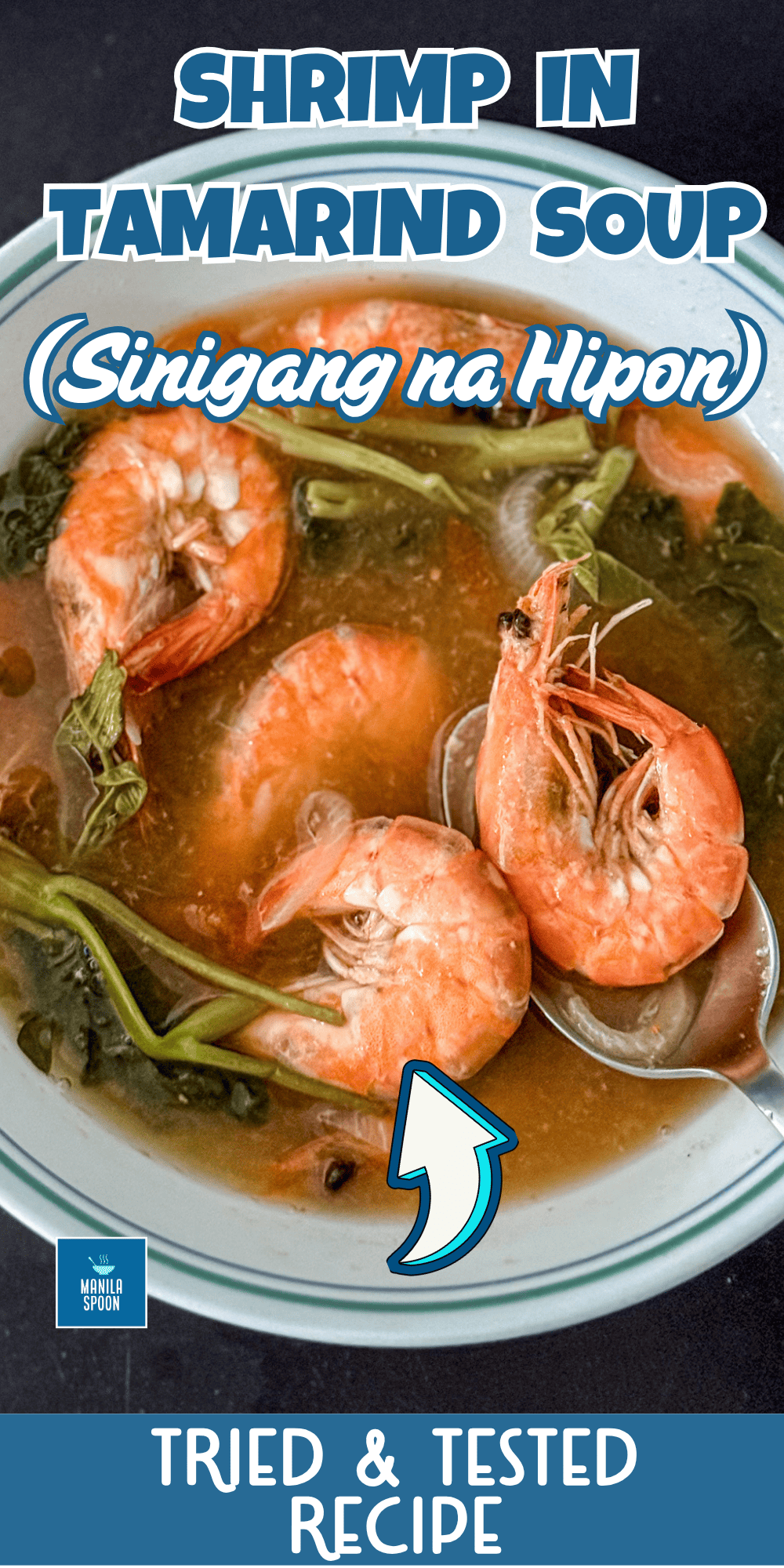 Authentic Sinigang na Hipon, a classic Filipino shrimp sour soup pin.