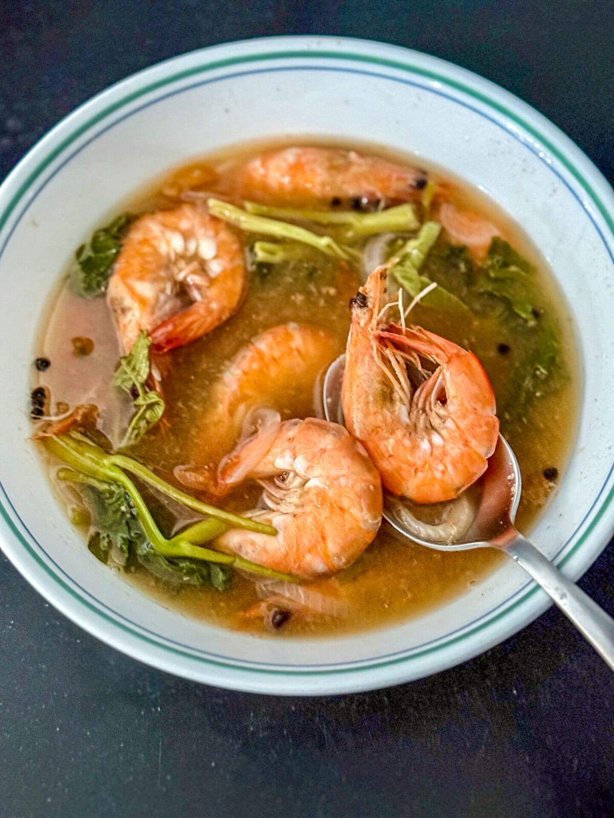 Authentic Sinigang na Hipon, a classic Filipino shrimp sour soup.