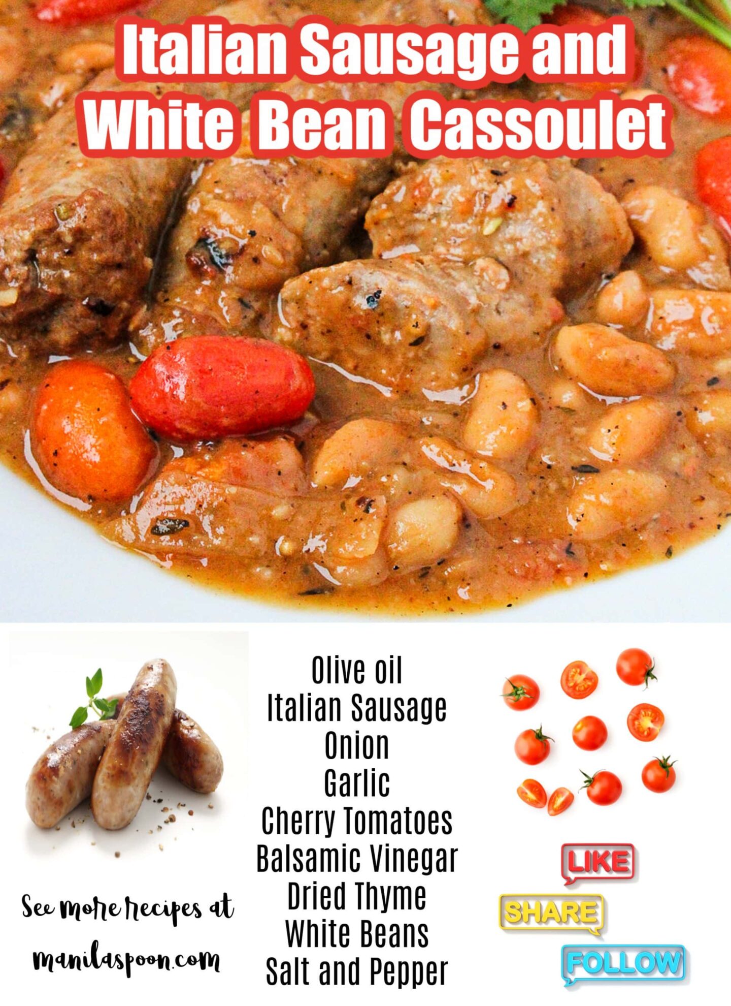 Italian Sausage and White Bean Cassoulet Manila Spoon