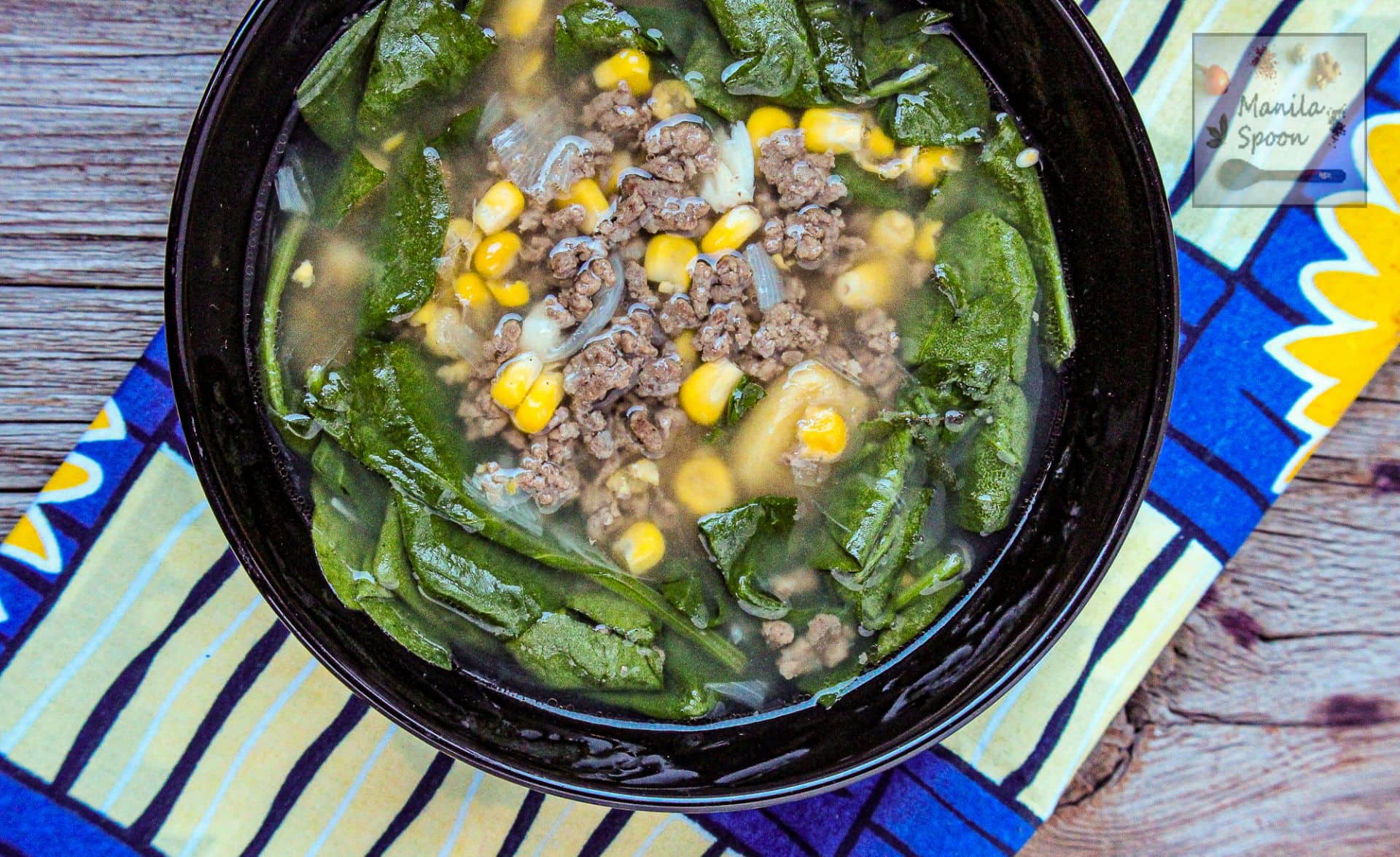 Corn and Spinach (Suam) Soup