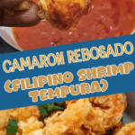 Camaron Rebosado is a citrus-marinated and fried battered shrimp served with a sweet-sour sauce.  It is the Filipino version of shrimp tempura. Crunchy-licious and flavorful, it's a great appetizer or main dish and a sure crowd-pleaser! Great for a Super Bowl or Game Day party!