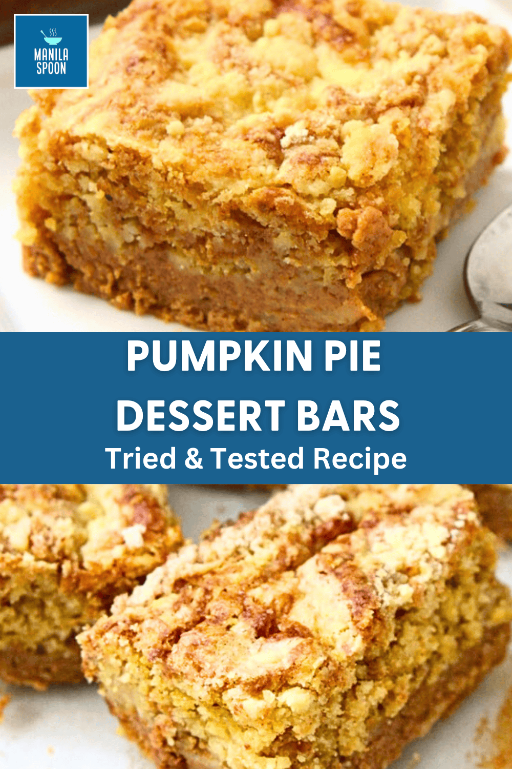 Pumpkin Pie Dessert Bar Image Pin