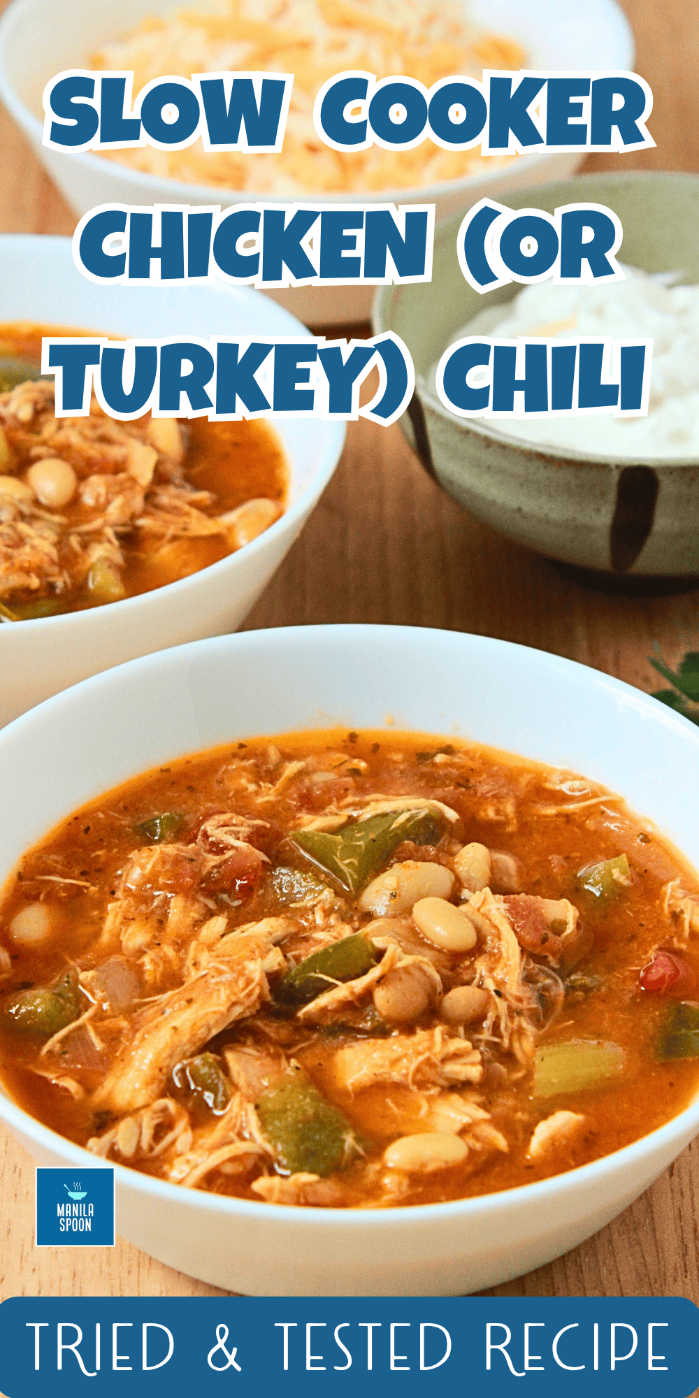 This Slow Cooker Chicken or Turkey Chili is the ultimate cozy comfort food! Loaded with tender chicken or turkey, beans, and spices, it’s hearty, healthy, and full of rich flavor. Perfect for family dinners, game day, or meal prep—just set it and forget it! A tried-and-true recipe everyone loves.