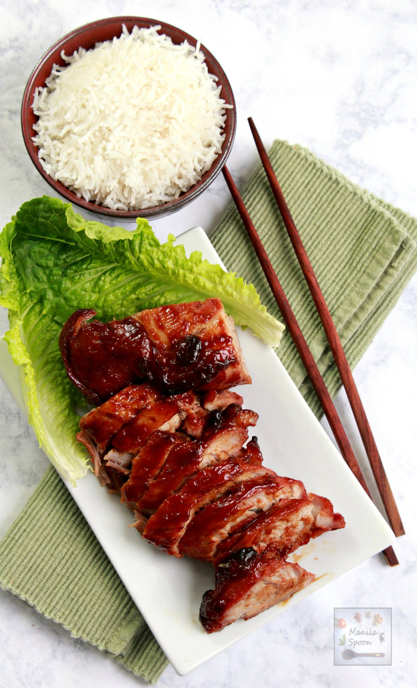 A quick and easy recipe for Chinese Barbecue Pork (Char Siu) using a combo of store-bought sauces so no extra work is required but the result is a delicious meat that comes out so tender and tasty!