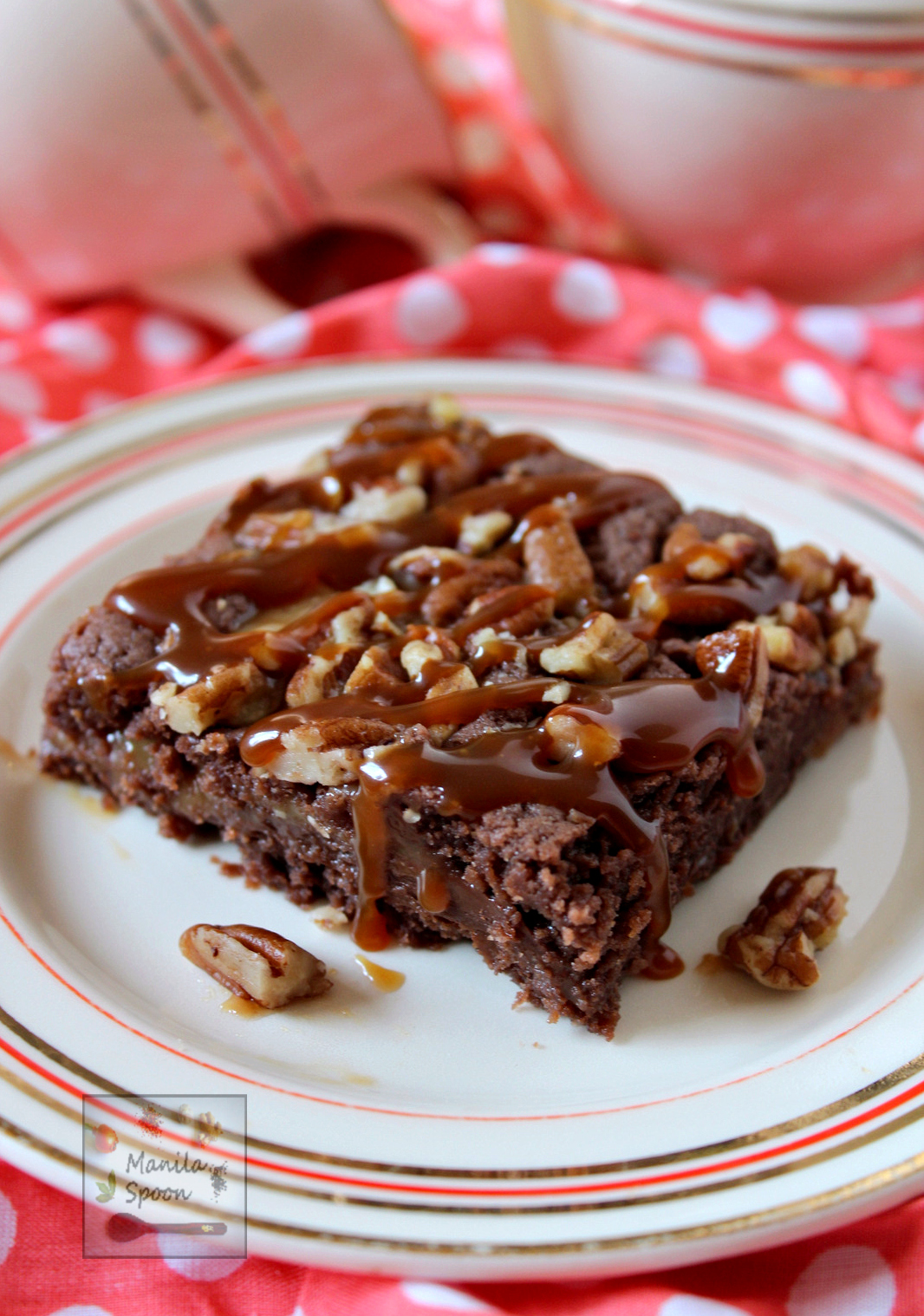 Fudgy, luscious and full of chocolate and caramel deliciousness, these bars are the perfect sweet treat. So easy to make as you begin with a German chocolate cake mix. YUM!