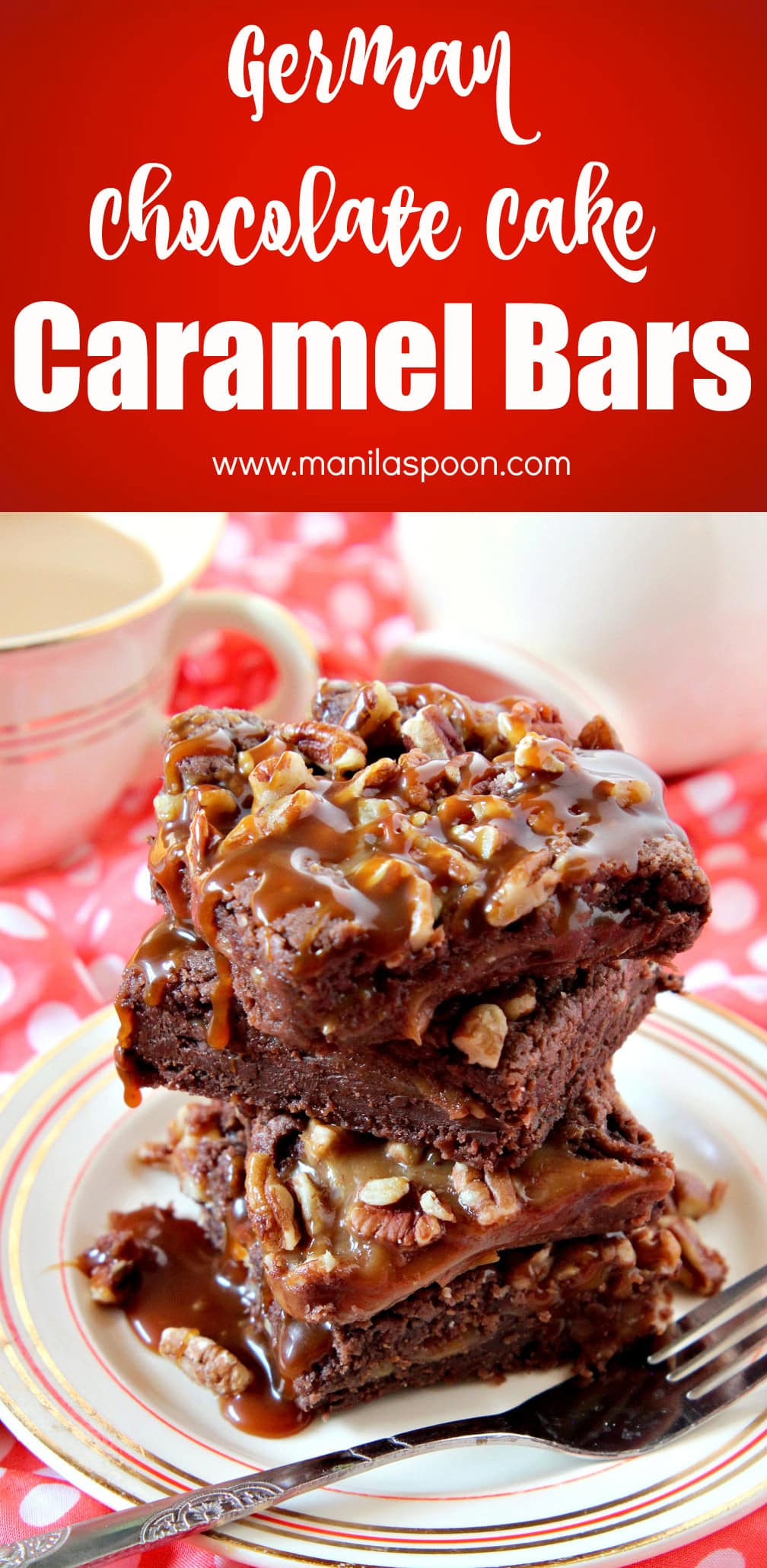 German Chocolate Cake Caramel Bars Manila Spoon