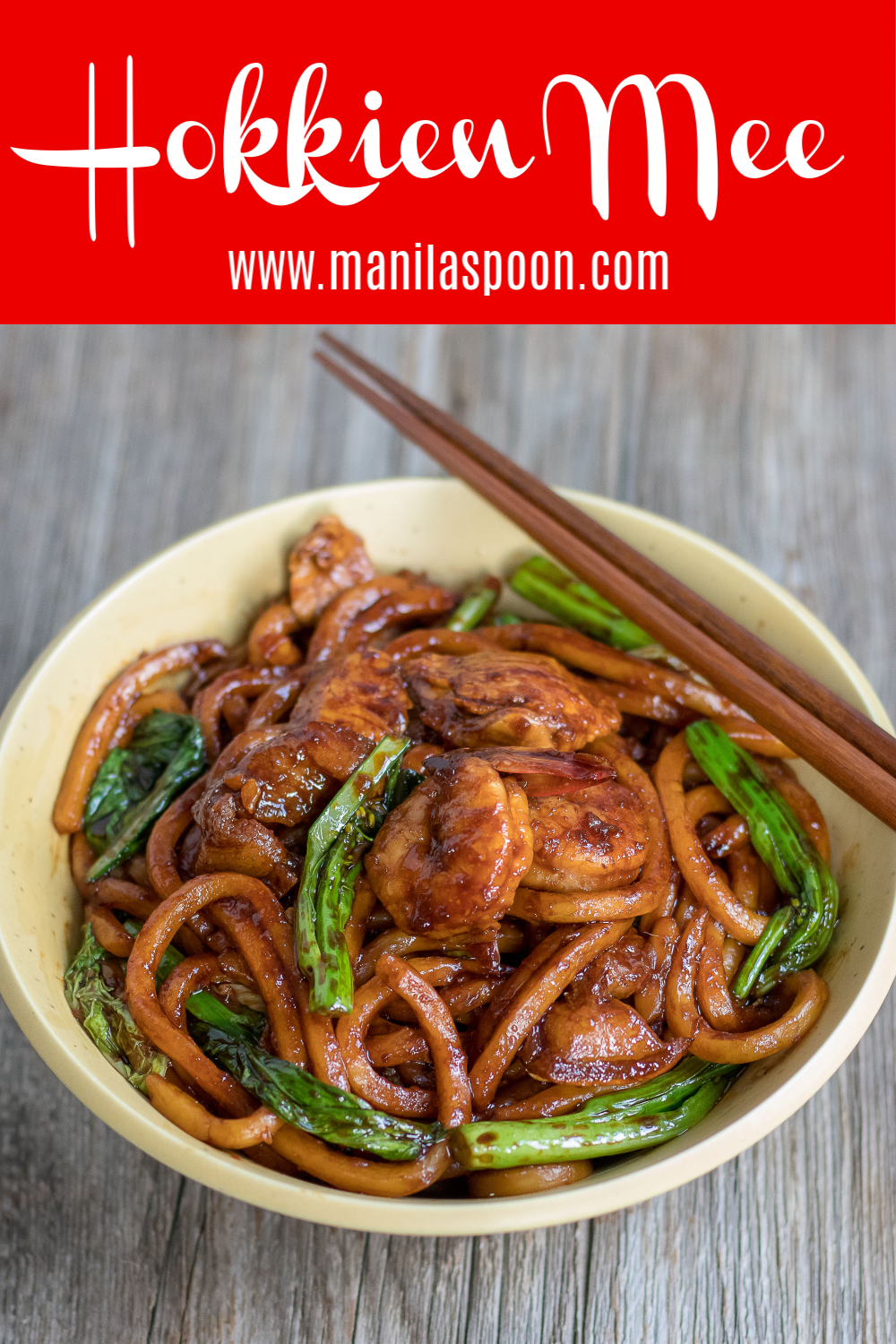 The use of dark soy sauce gives this tasty noodle dish - Hokkien Mee - an eye-catching hue. With prawn or shrimp, chicken and pork belly added to the mix, you’re sure to enjoy this very tasty Malaysian staple. It’s also simple to make and one that you’ll add to your menu rotation on a regular basis. #hokkienmee #noodlestirfry #asiancuisine #malaysiancuisine
