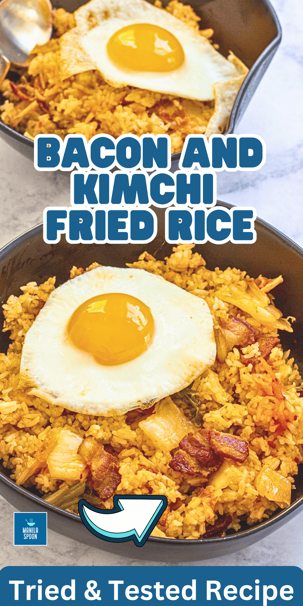 In 15 minutes or less you have a tasty fried rice full of bacon deliciousness plus spice and tang from kimchi! A flavor explosion that your tastebuds will love this Bacon and Kimchi Fried Rice is perfect when you have left-over rice, some bacon and kimchi to use up. Bacon and Kimchi Fried Rice