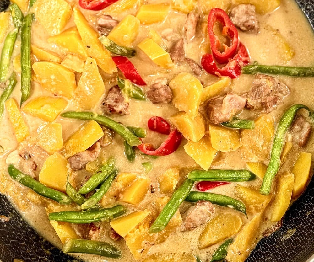 Sauteed Butternut Squash with Pork (Ginisang or Ginataang Kalabasa)
