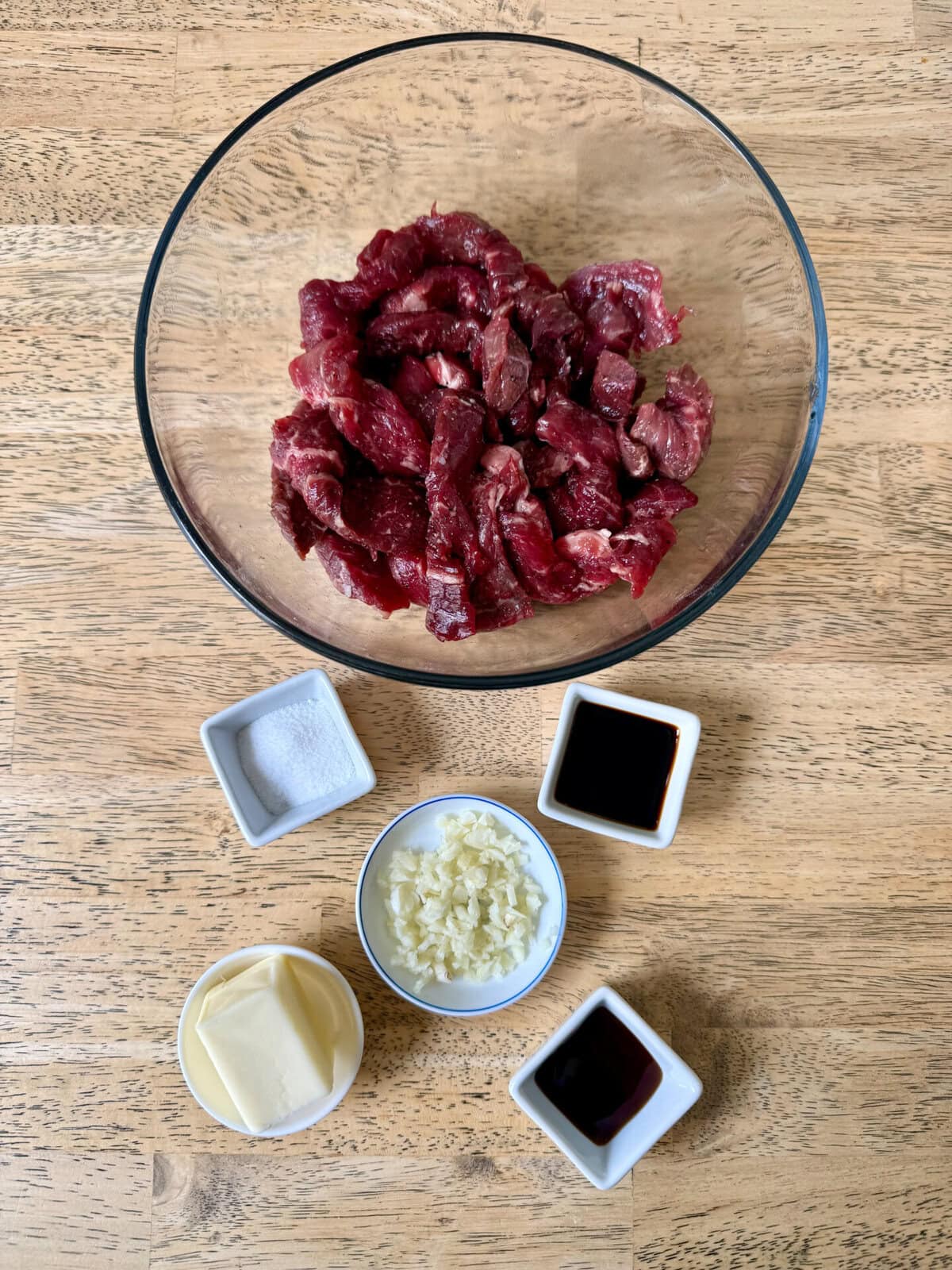 Beef Salpicao (Filipino Garlic and Butter Steak Bites) ingredients