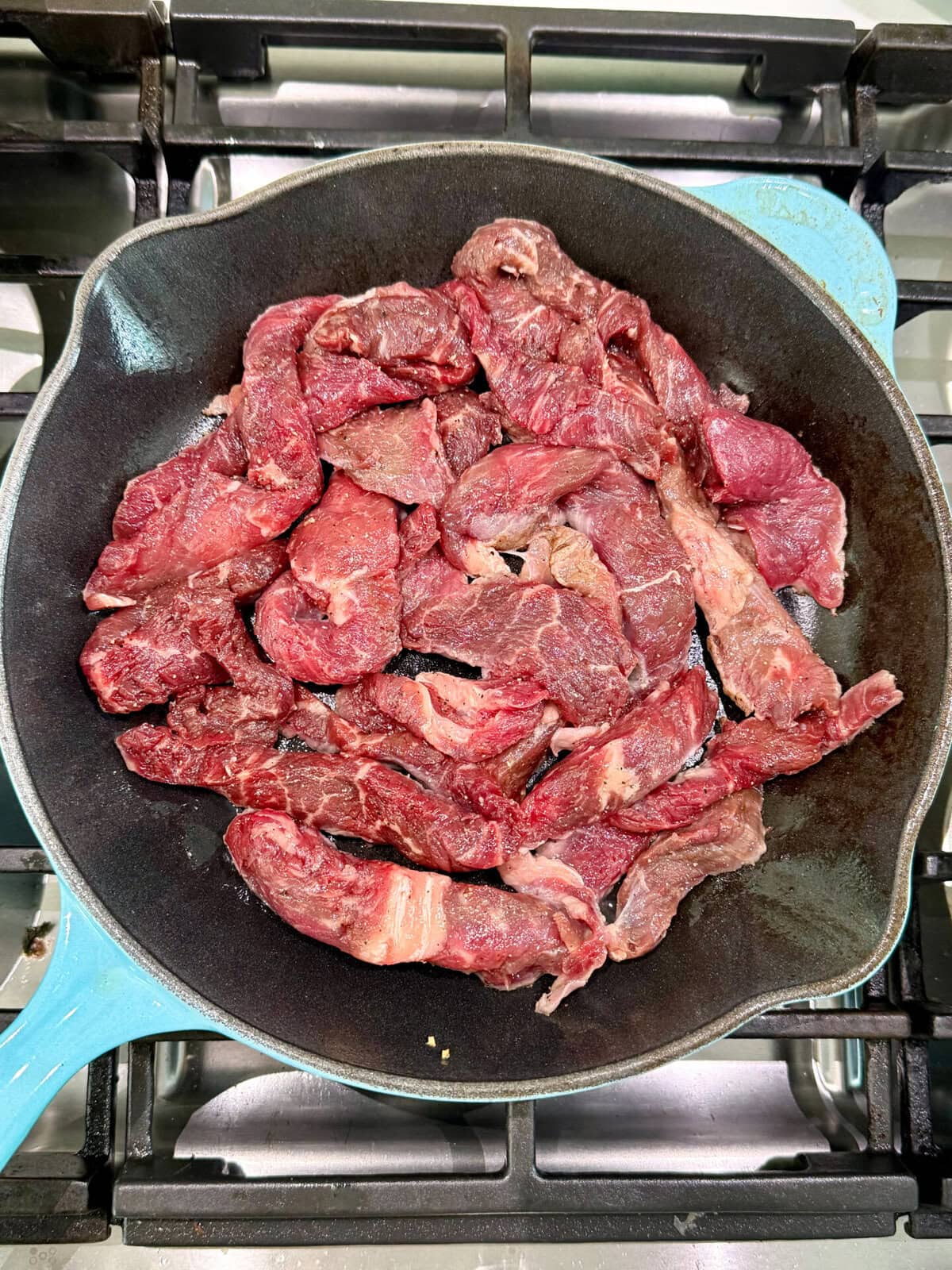 steak in the skillet