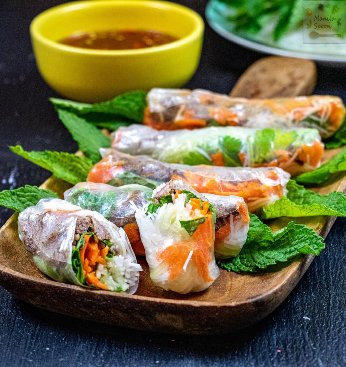 Vietnamese Fresh Spring Rolls With Lemongrass Beef Manila Spoon