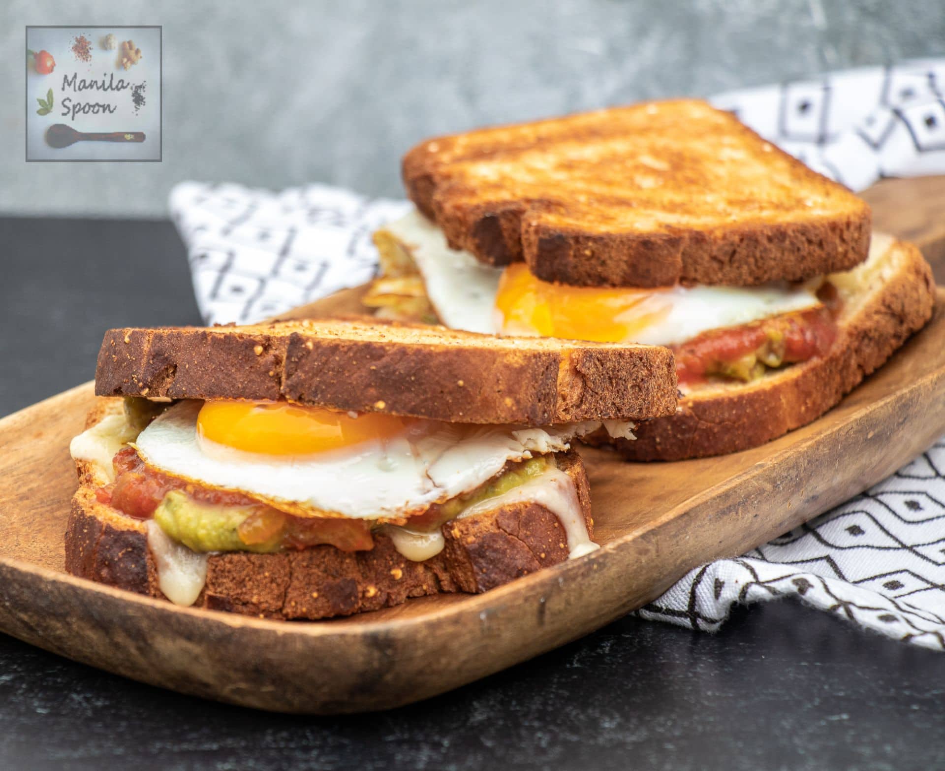 Guacamole, Salsa and Egg Breakfast Sandwich