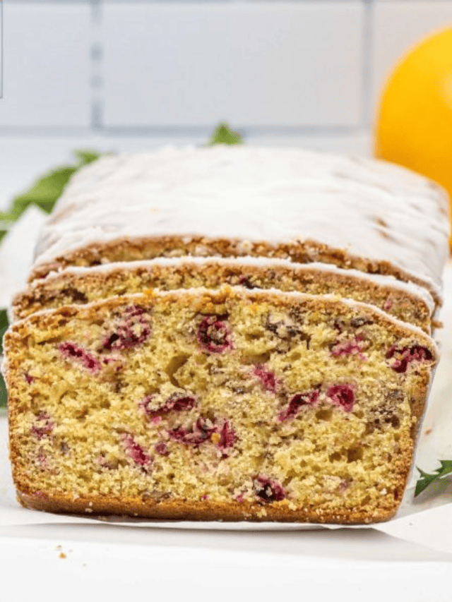 Cranberry Orange Bread with Lemon Glaze Story