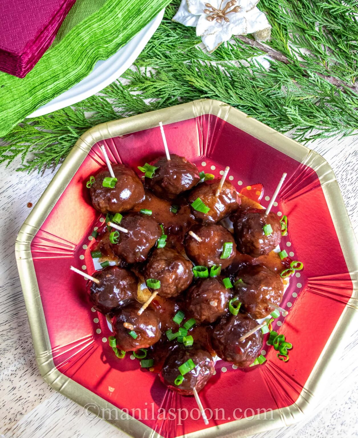Slow Cooker 3Ingredient Cranberry Meatballs Manila Spoon