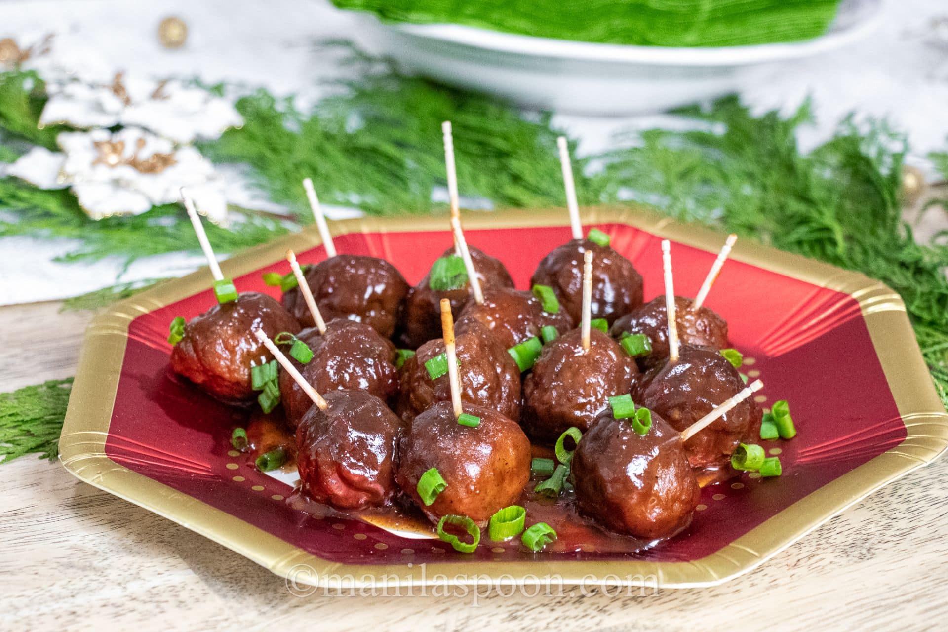 Slow Cooker 3Ingredient Cranberry Meatballs Manila Spoon