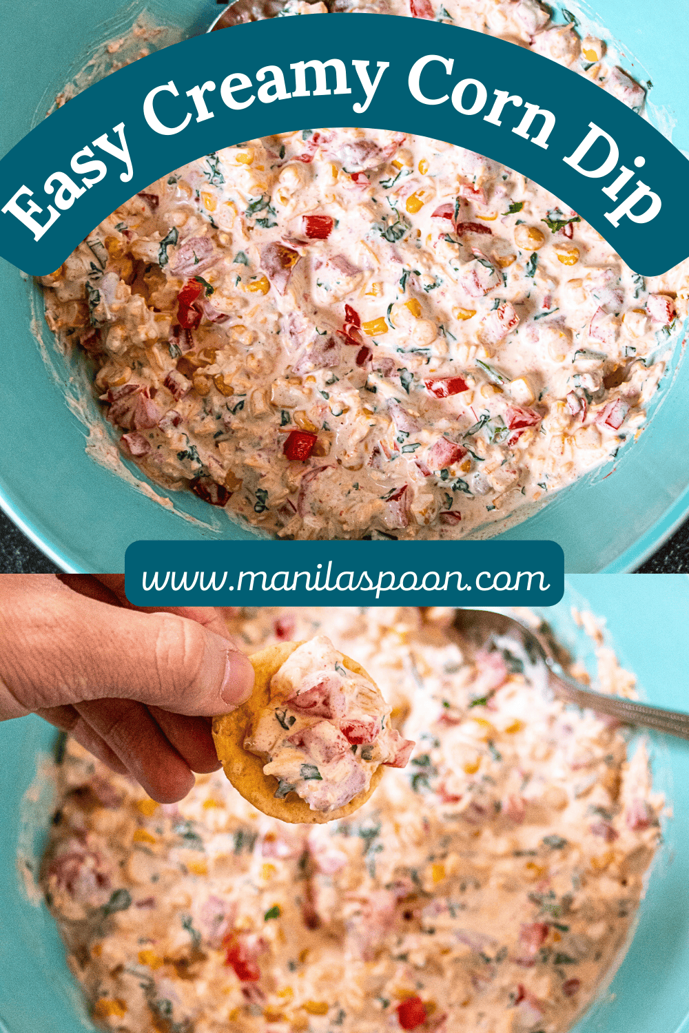 Easy Creamy Corn Dip (Crack Corn Dip) made with Mexican corn, cheese, sour cream, mayo, and jalapeños. Perfect make-ahead appetizer for parties, game day, and potlucks. Serve cold or baked!