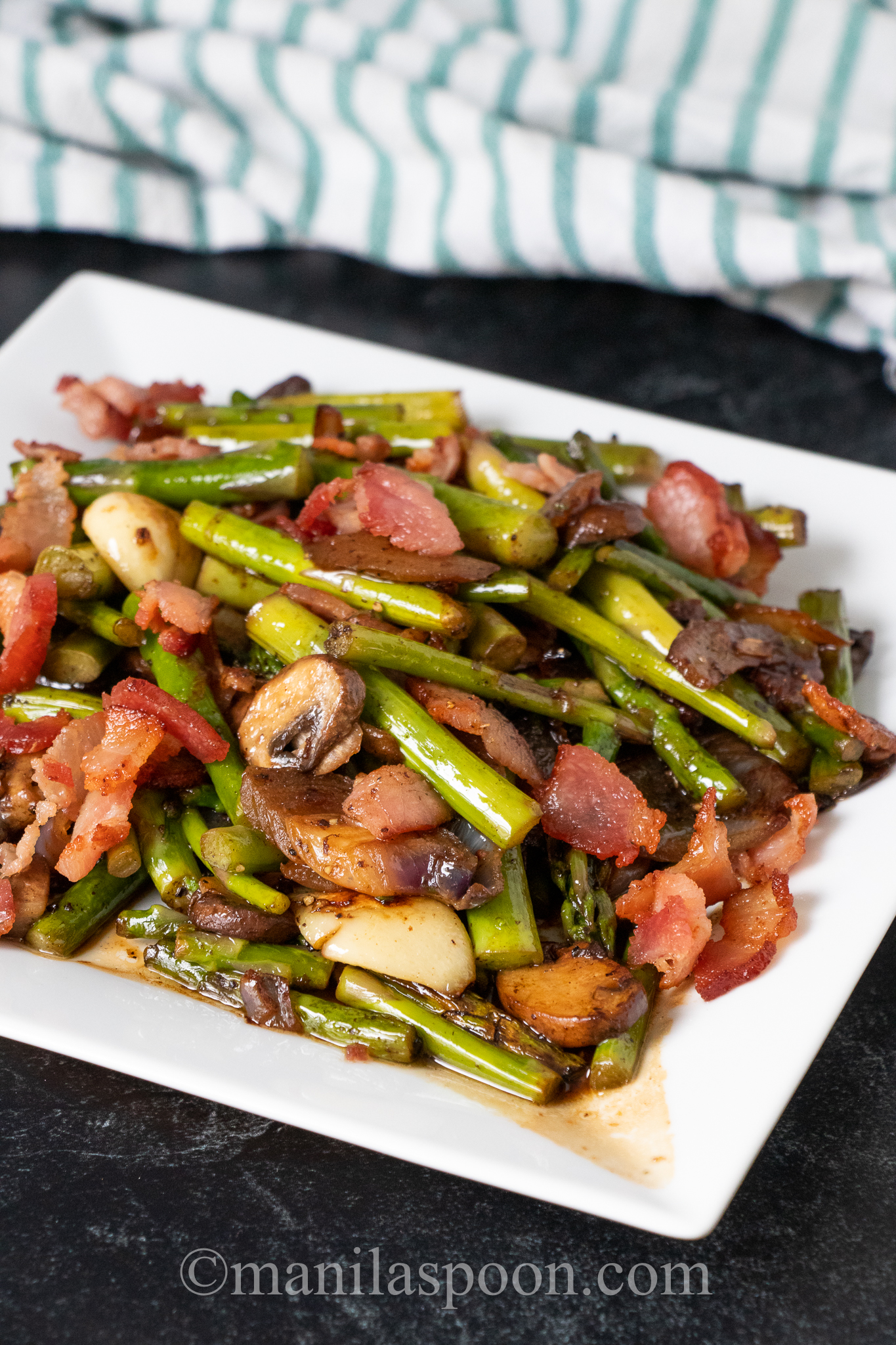 Asparagus with Bacon and Mushrooms