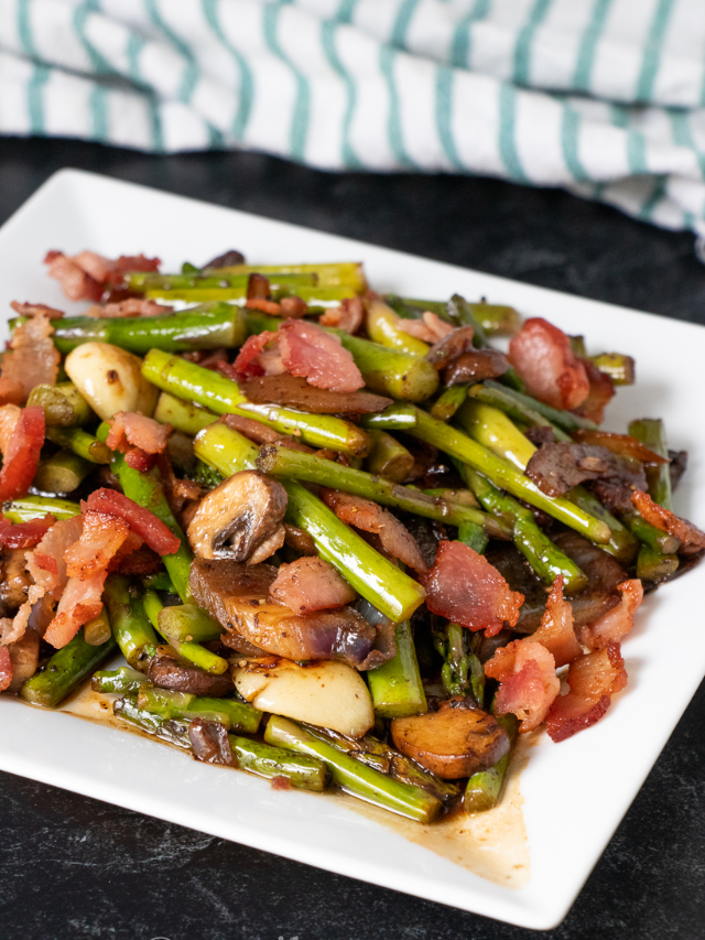 Asparagus with Bacon and Mushrooms Story