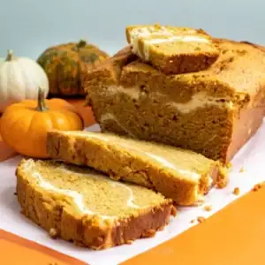 Pumpkin Bread with Cream Cheese Filling