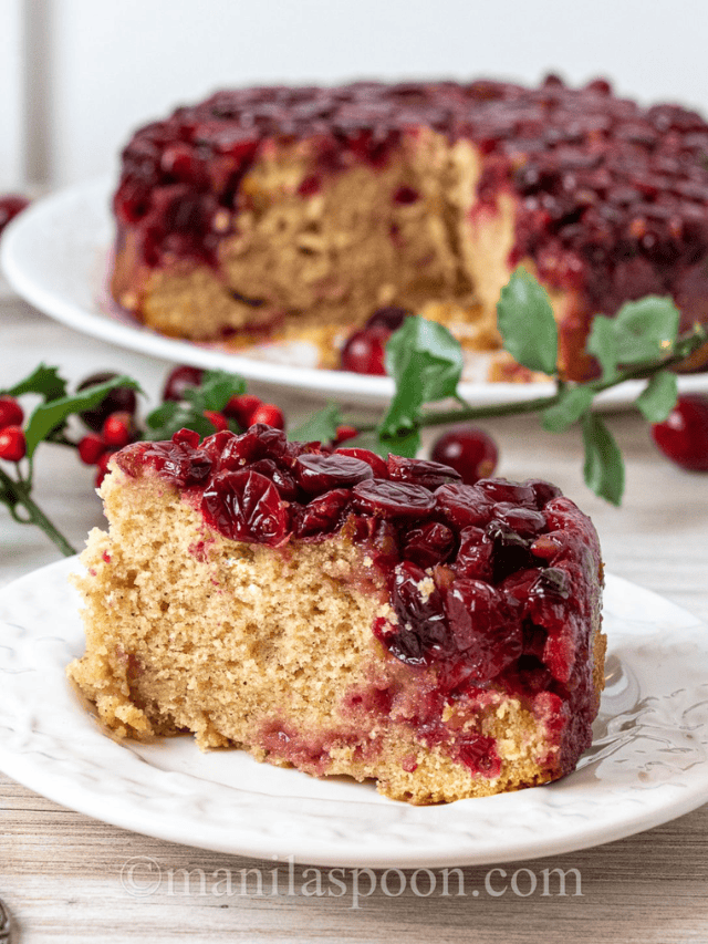 Delicious Cranberry Upside Down Cake Story Poster Image