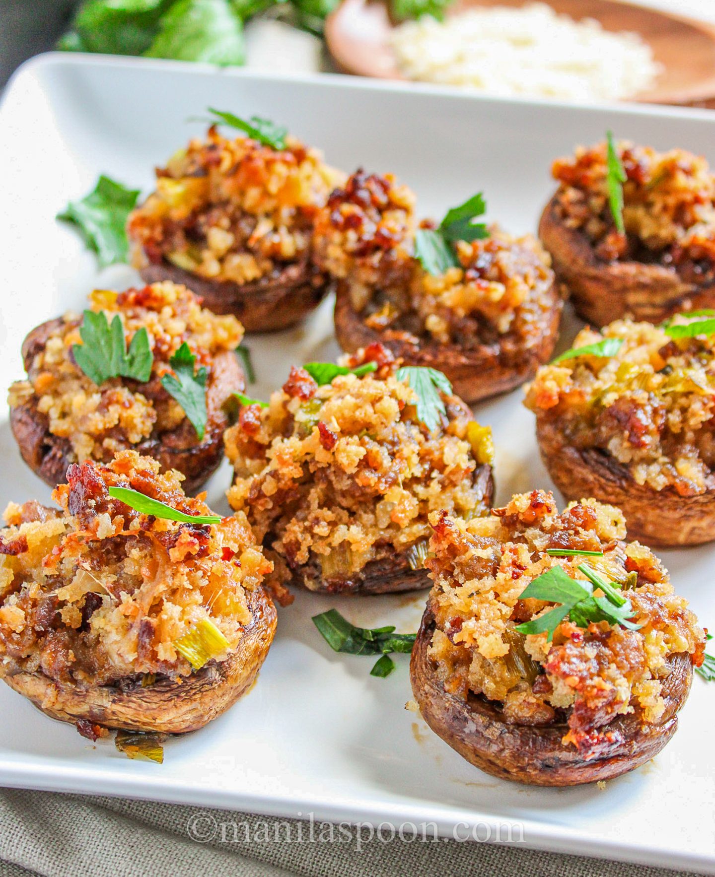 Stuffed Mushrooms with Sausage and Cheese