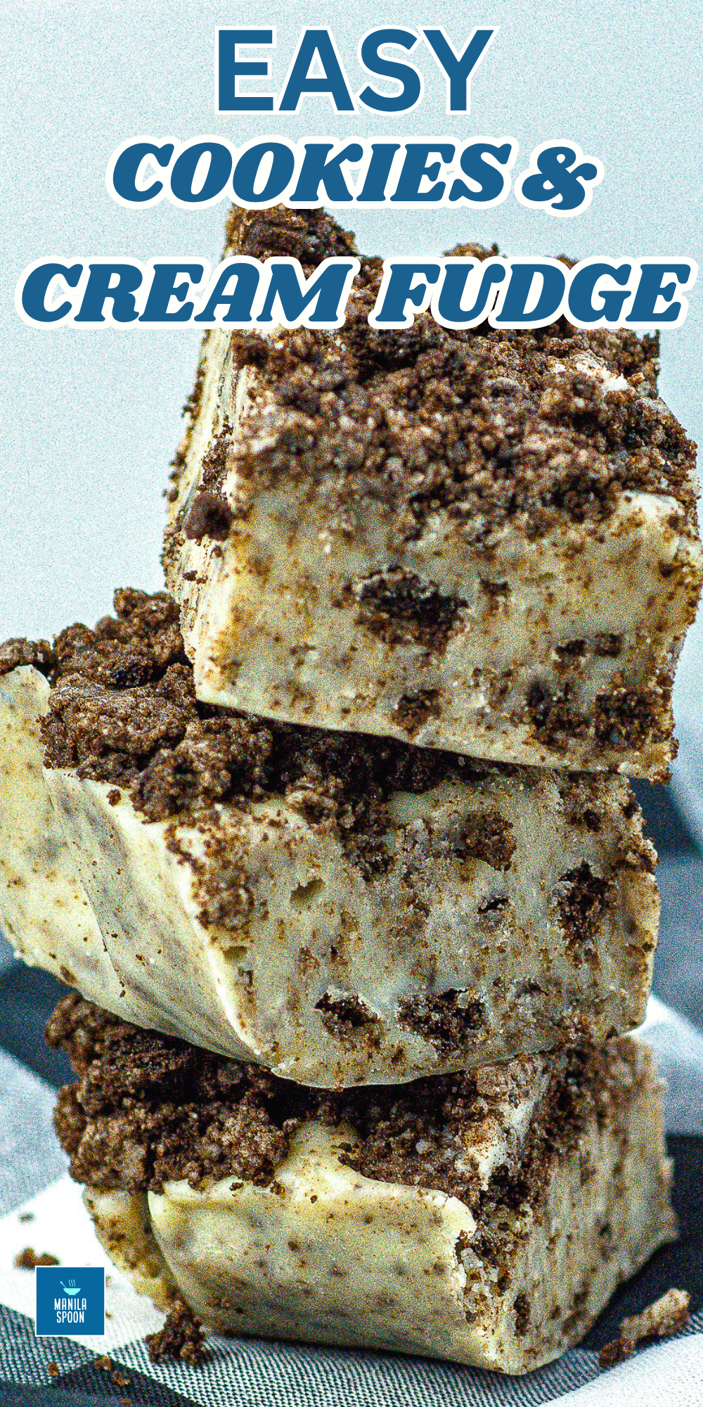 Discover the perfect harmony of velvety white chocolate fudge generously studded with chunks of your favorite chocolate sandwich cookies. With each bite of this yummy cookies and cream fudge, you’ll experience a symphony of textures – the smoothness of the fudge intertwined with the satisfying crunch of cookie pieces. Perfect holiday dessert for Christmas and beyond! Image pin.