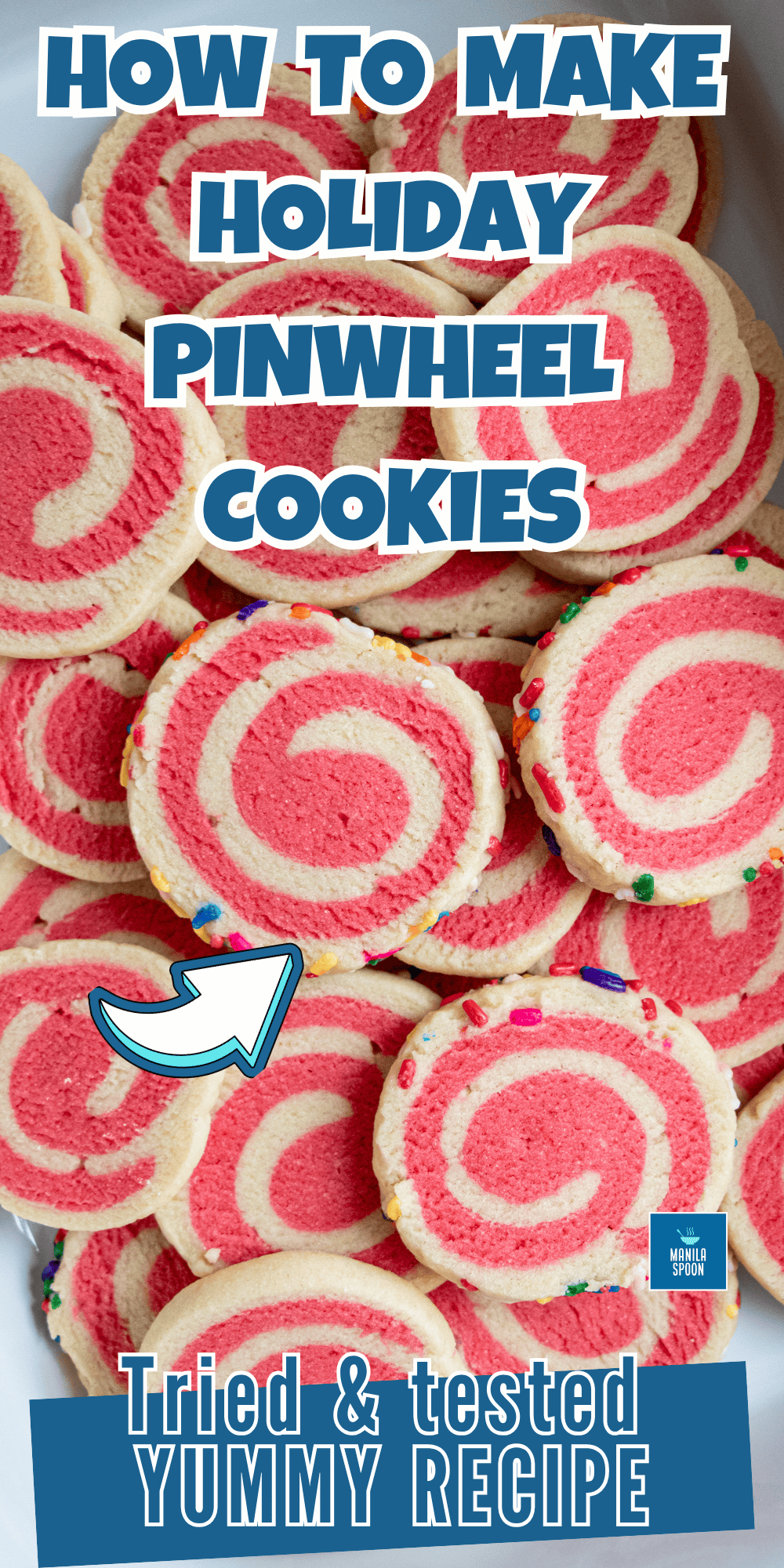 With a delightful blend of buttery deliciousness and vibrant colors, and enhanced by the addition of either almond or peppermint flavors to make it even more delectable, our Holiday Pinwheel Cookies truly stand out! Elevate your holiday baking with this visually stunning treat that's not only easy to make but also perfect for sharing the magic of the season. Step-by-step photo instructions are included with the recipe. Image pin.