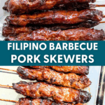 These succulent Filipino Pork Barbecue grilled pork skewers are marinated in a delightful blend of sweet and savory ingredients. The addition of lemon-lime soda adds a unique twist to the recipe that makes it both tender and delicious!