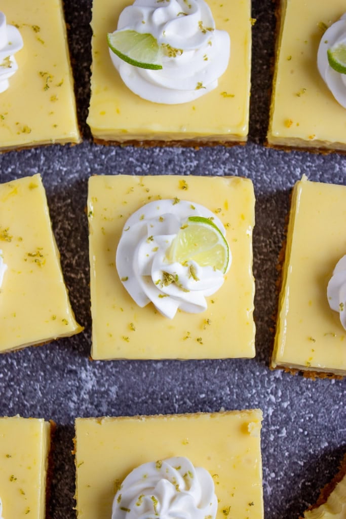 Key Lime Bars with whipped topping