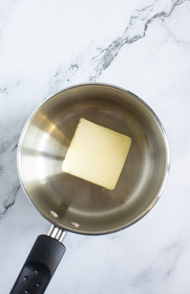 butter in pan