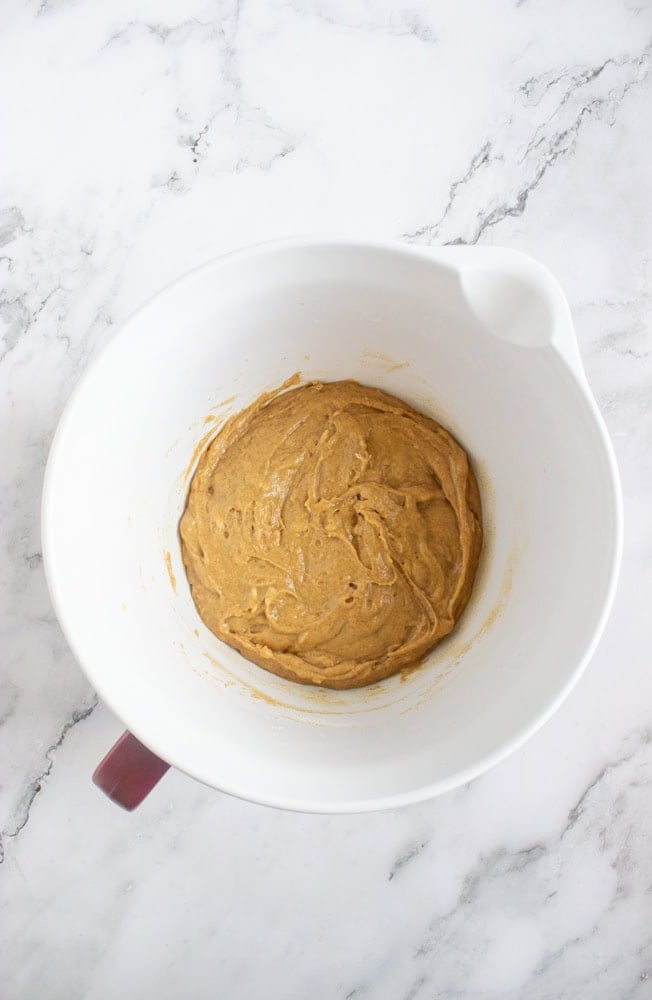 spiced apple cider donut batter