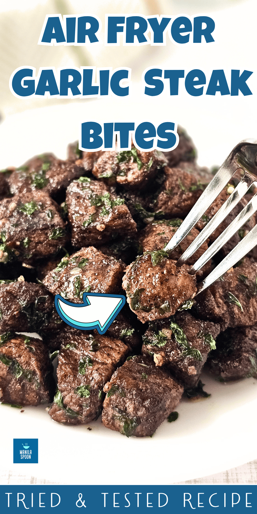 Crispy outside, tender inside — these Air Fryer Garlic Steak Tips are bursting with flavor! Seasoned sirloin bites coated in garlic butter sauce deliver bold flavor with minimal prep — the perfect quick weeknight dinner or keto-friendly air fryer recipe. They’re the ultimate easy air fryer steak bites recipe for busy nights.