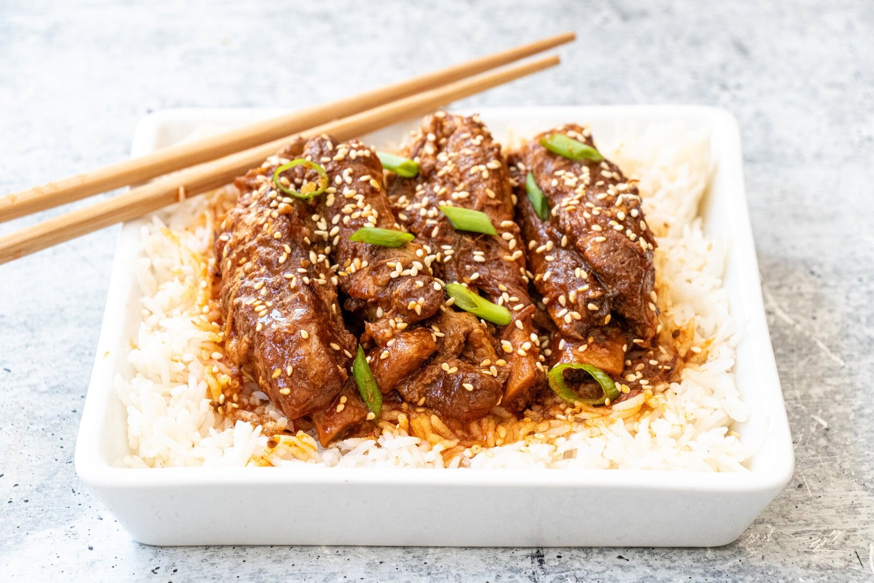 Korean Slow Cooker Pork Ribs (Maeun Dwaeji Galbijjim)