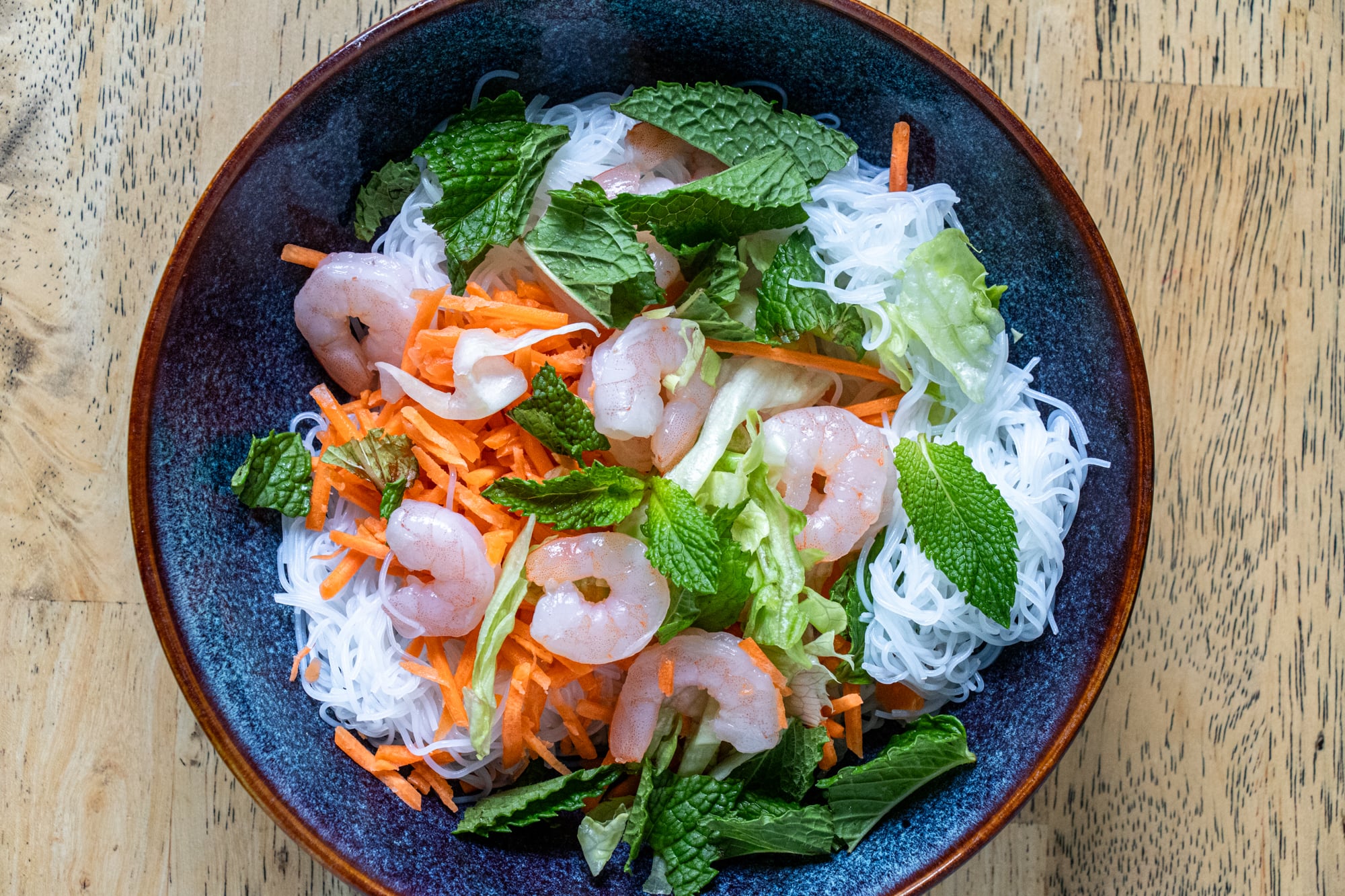 Vietnamese Bun Rice Noodle Salad (Bun Tom)