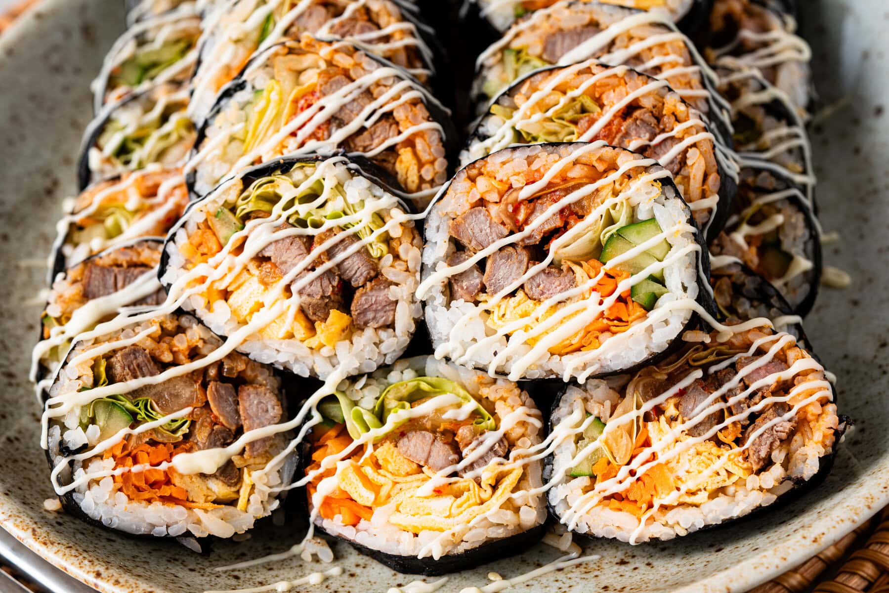 Bulgogi Kimbap (Korean Beef Seaweed Rice Roll)